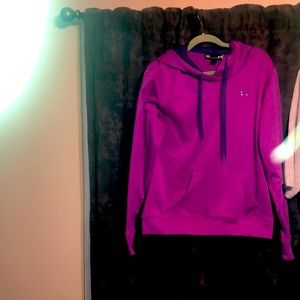 This is a very beautiful large purple-pullover Under Armour hoodie.